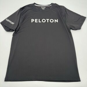 Peloton‎ Century 100 Short Sleeve T-shirt Black Size Large Size L Crew Neck Mens